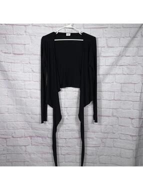 Abercrombie & Fitch Black Wrap Cardigan - Size M